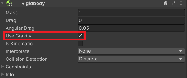 How to implement gravity in Unity